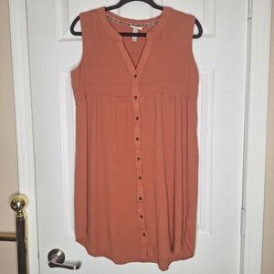 Knox Rose Terracotta Sleeveless Dress Size Large